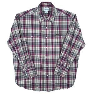 Carhartt Mens Button Up Shirt X-Large Multicolor Pearl Snap Long Sleeve Pockets